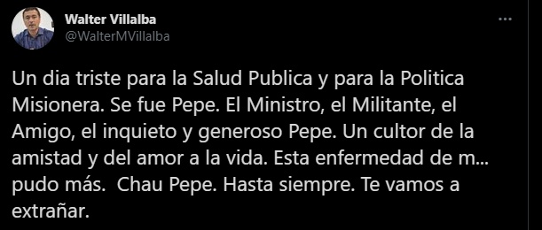 La cúpula política de Misiones y Nación despidió con gran pesar a Pepe Guccione, para muchos un referente en la Salud Pública de Argentina